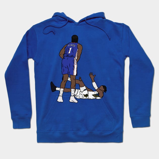 James Harden Crosses Over Bennedict Mathurin Hoodie by rattraptees